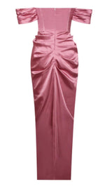 STRAPLESS V NECK MAXI DRESS