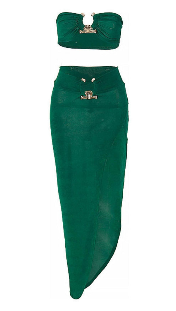 AIIZIE STRAPLESS TOP MAXI DRESS TWO PIECE SUIT - product image