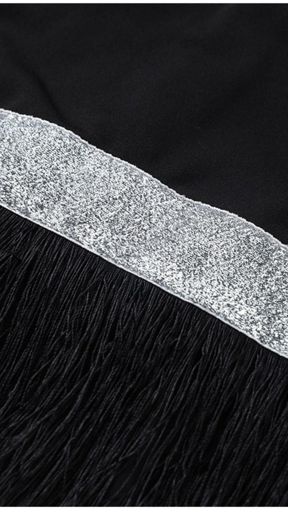 FRINGED BODYCON BACKLESS MINI DRESS