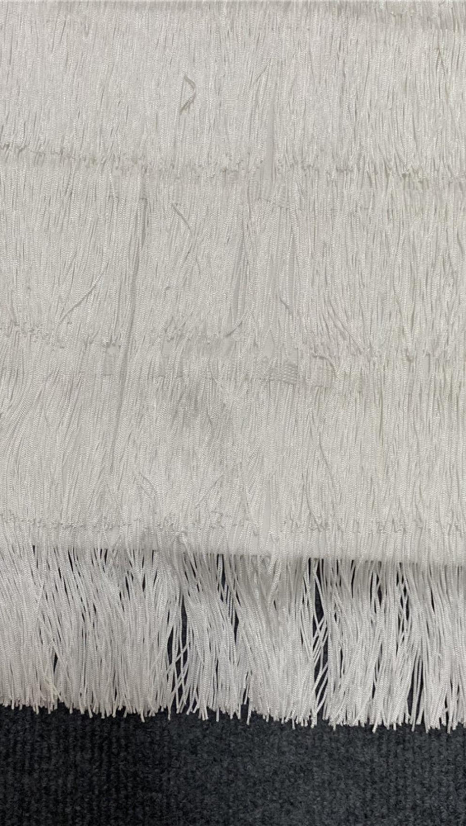 FRINGED BODYCON BACKLESS MINI DRESS