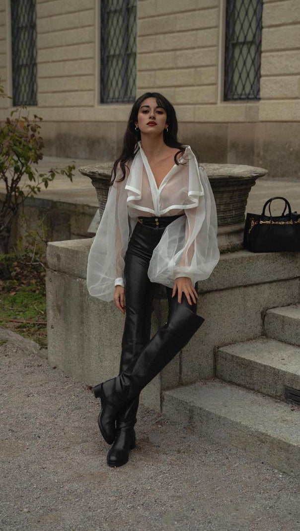 AIIZIE LONG SLEEVE MESH TOP - product image