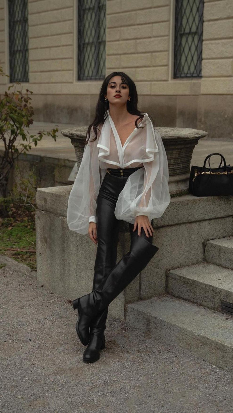 LONG SLEEVE MESH TOP