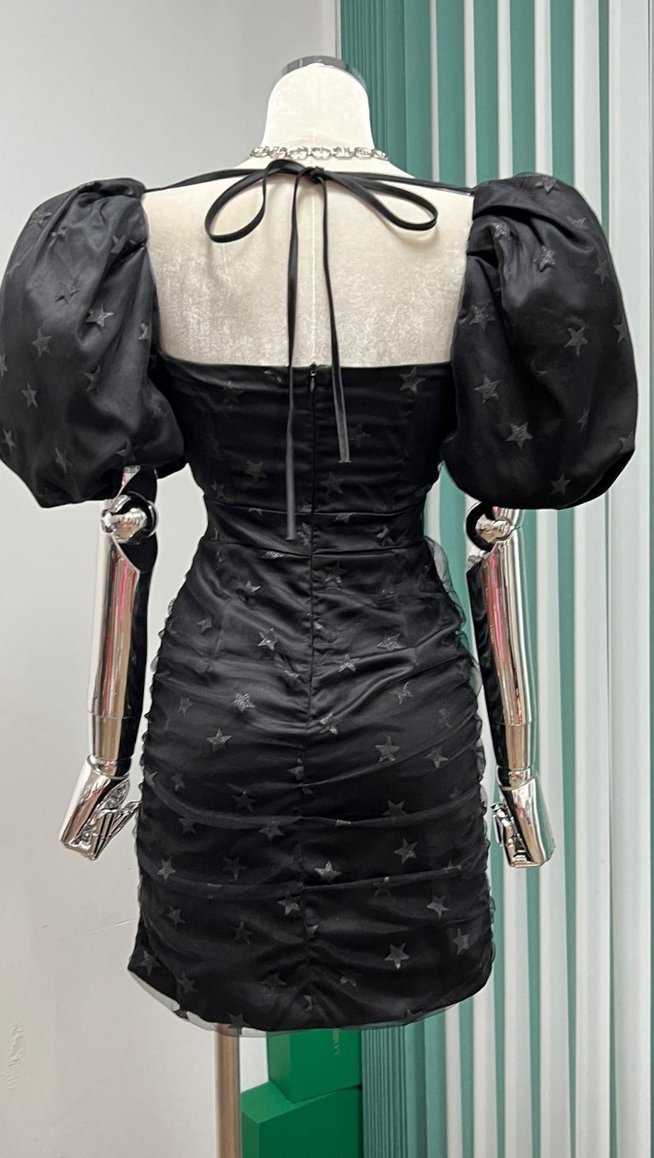 PUFF SLEEVE MINI DRESS