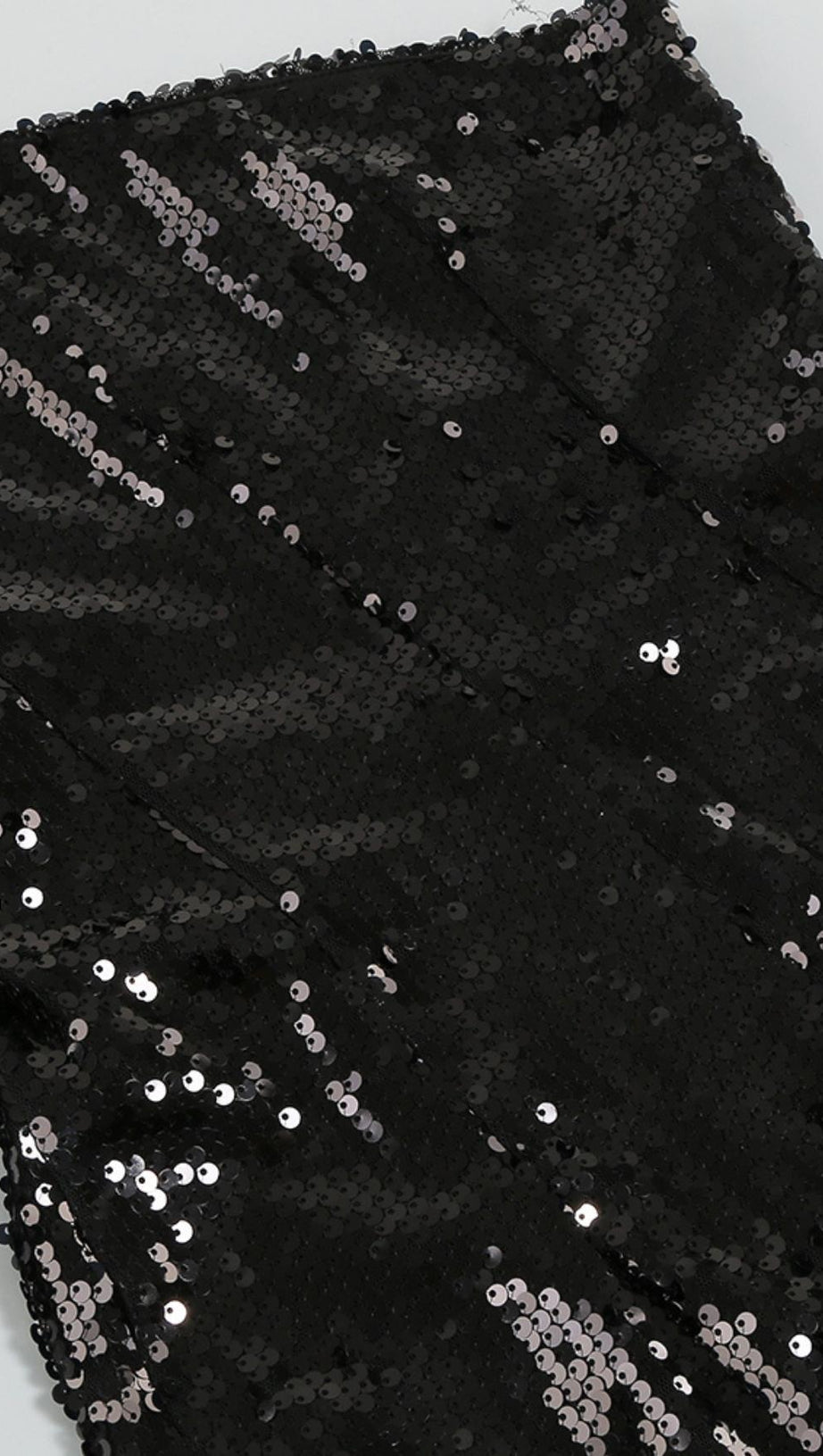 ONE SHOULDER SEQUIN MINI DRESS IN BLACK