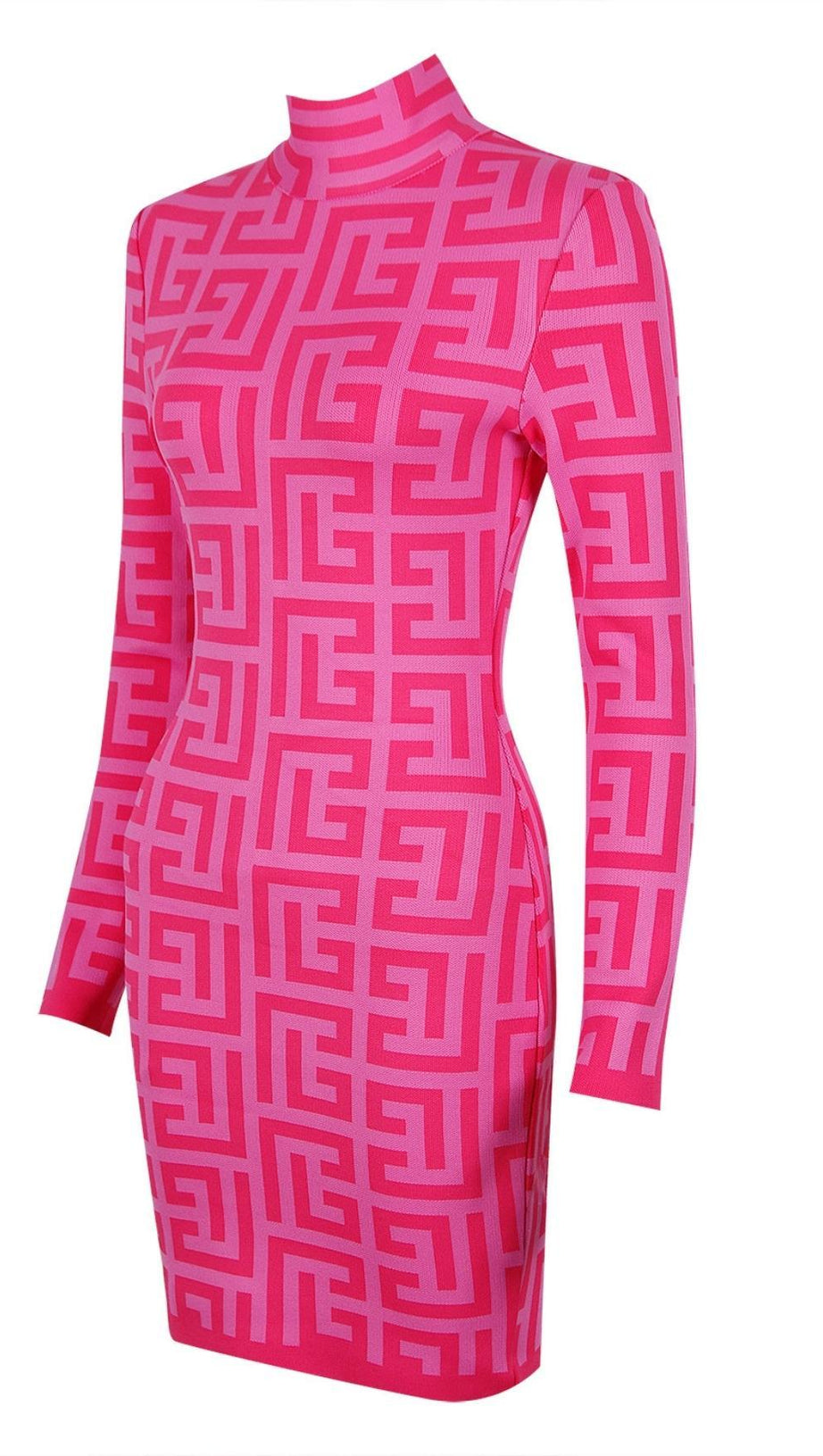 LONG SLEEVE MINI DRESS IN PINK