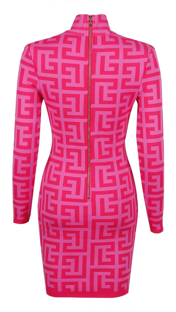 AIIZIE LONG SLEEVE MINI DRESS IN PINK - product image