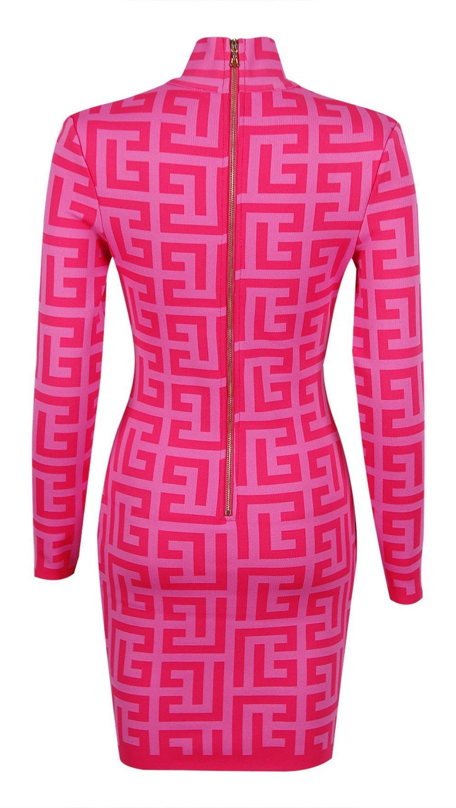 LONG SLEEVE MINI DRESS IN PINK