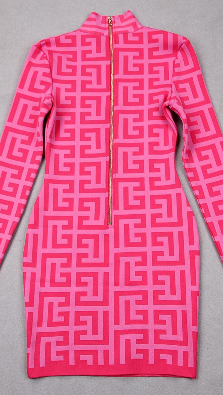 LONG SLEEVE MINI DRESS IN PINK