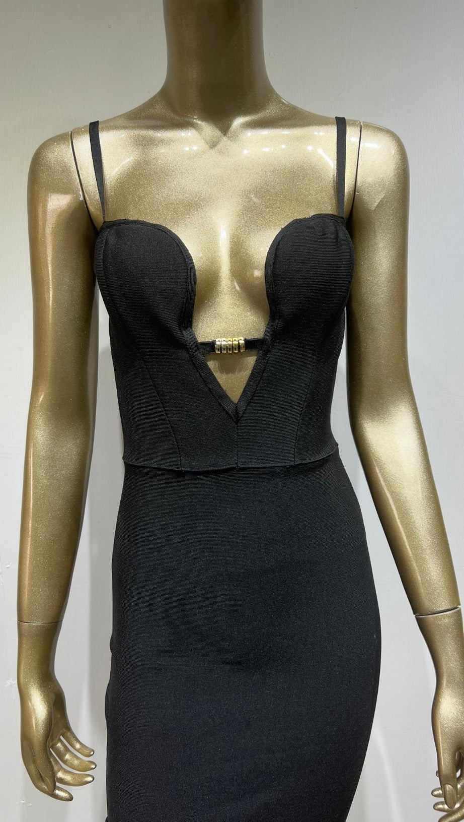 STRAP BACKLESS MINI DRESS IN BLACK