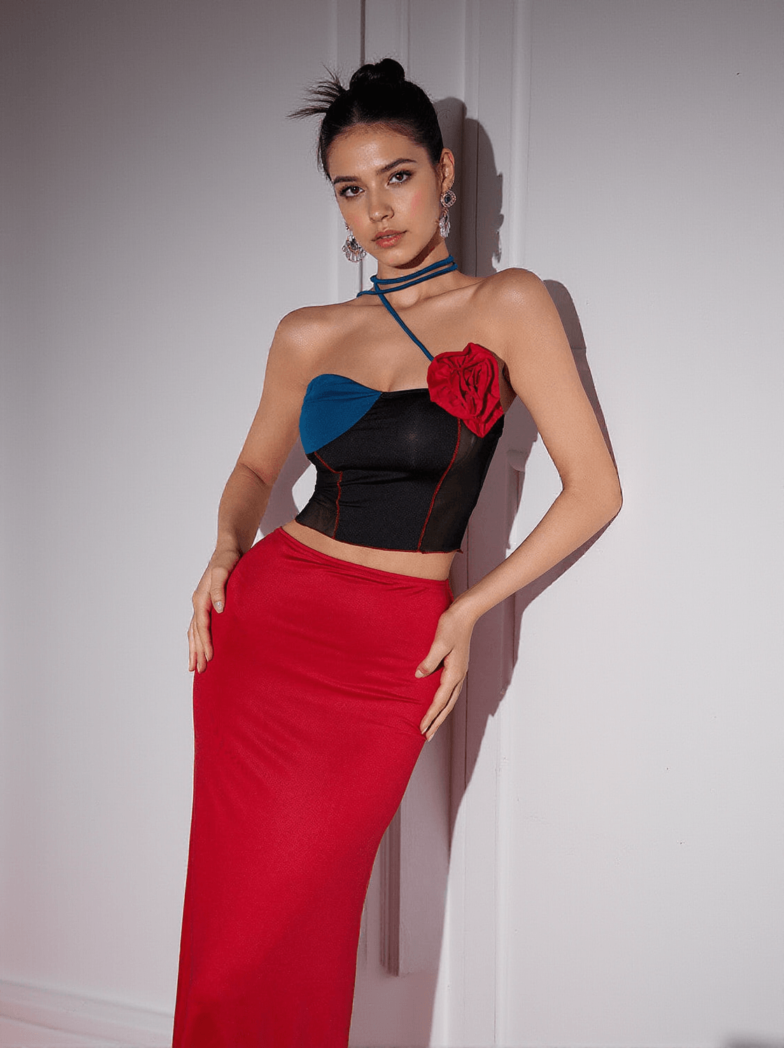 PARAMA PATCHWORK FLOWER SKIRT SET