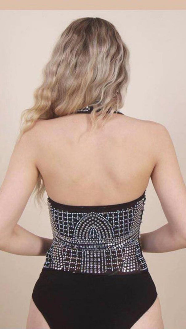 AIIZIE PEARL BODYCON BANDAGE BODYSUIT - product image