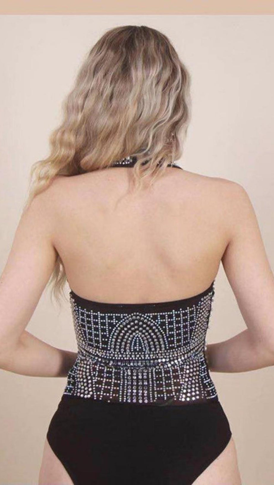 PEARL BODYCON BANDAGE BODYSUIT