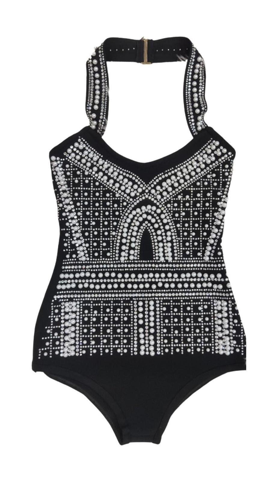 PEARL BODYCON BANDAGE BODYSUIT