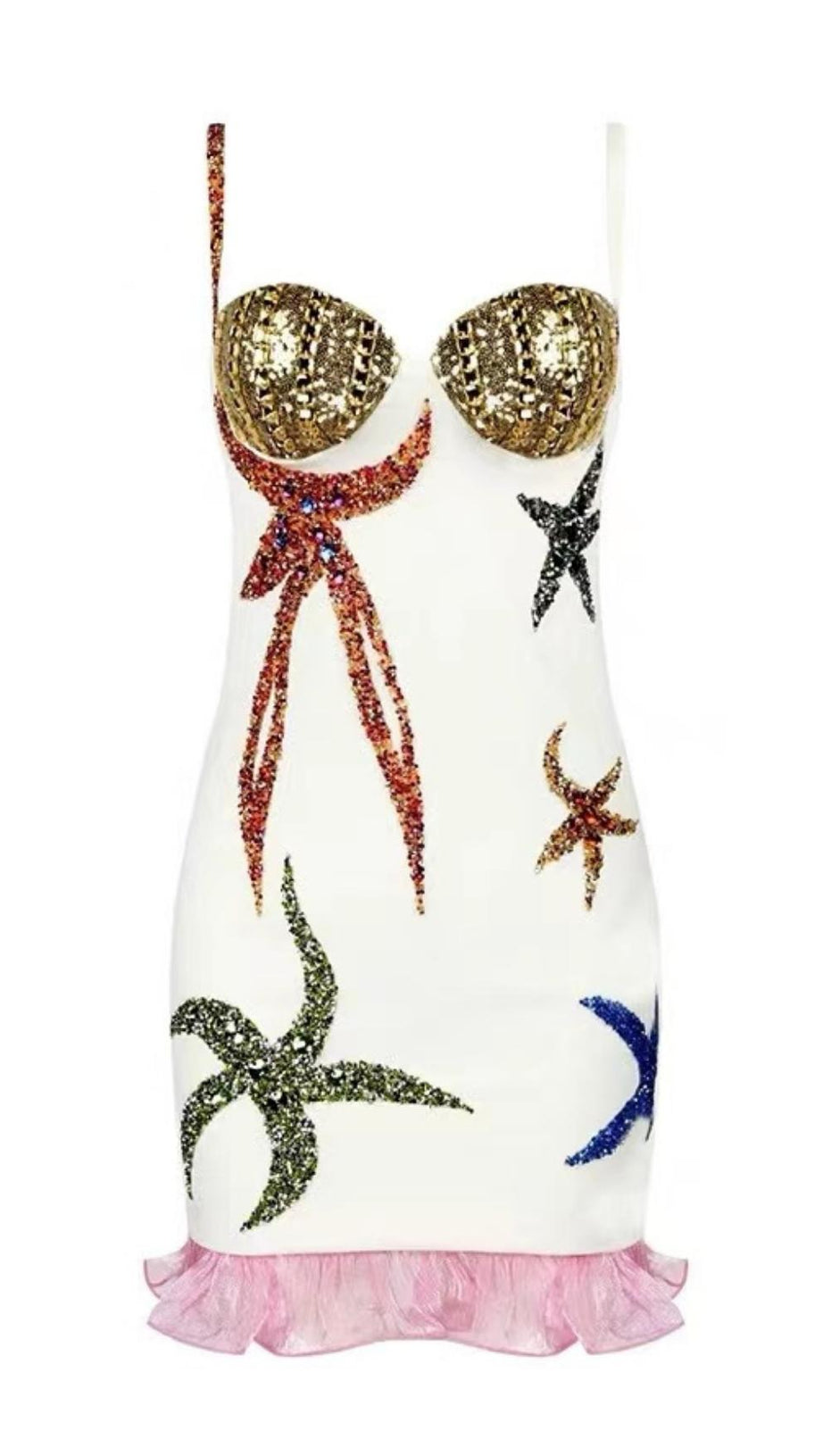 STARFISH BANDAGE MINI DRESS
