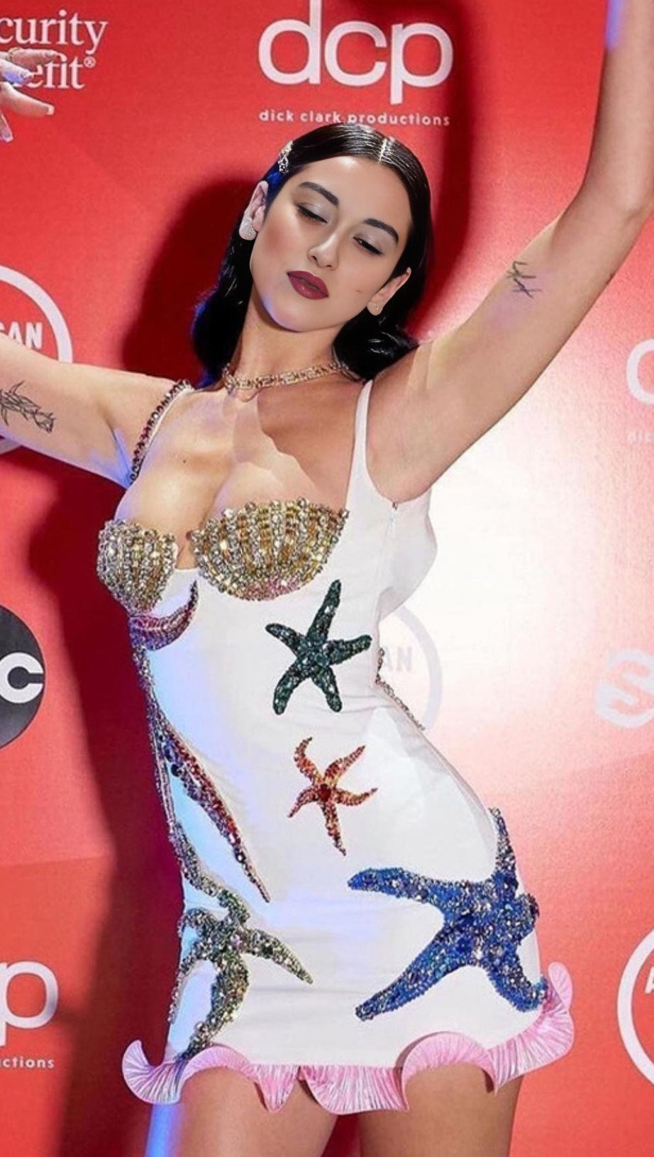 STARFISH BANDAGE MINI DRESS