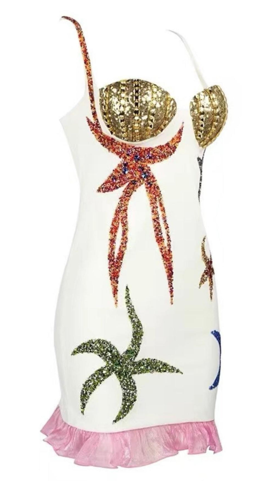 STARFISH BANDAGE MINI DRESS