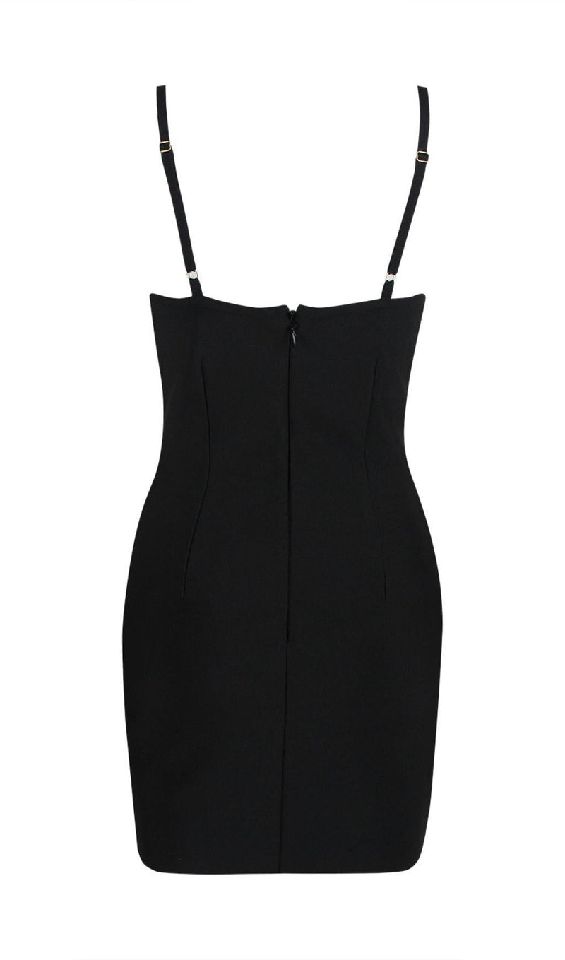 BANDAGE BODYCON MINI DRESS IN BLACK