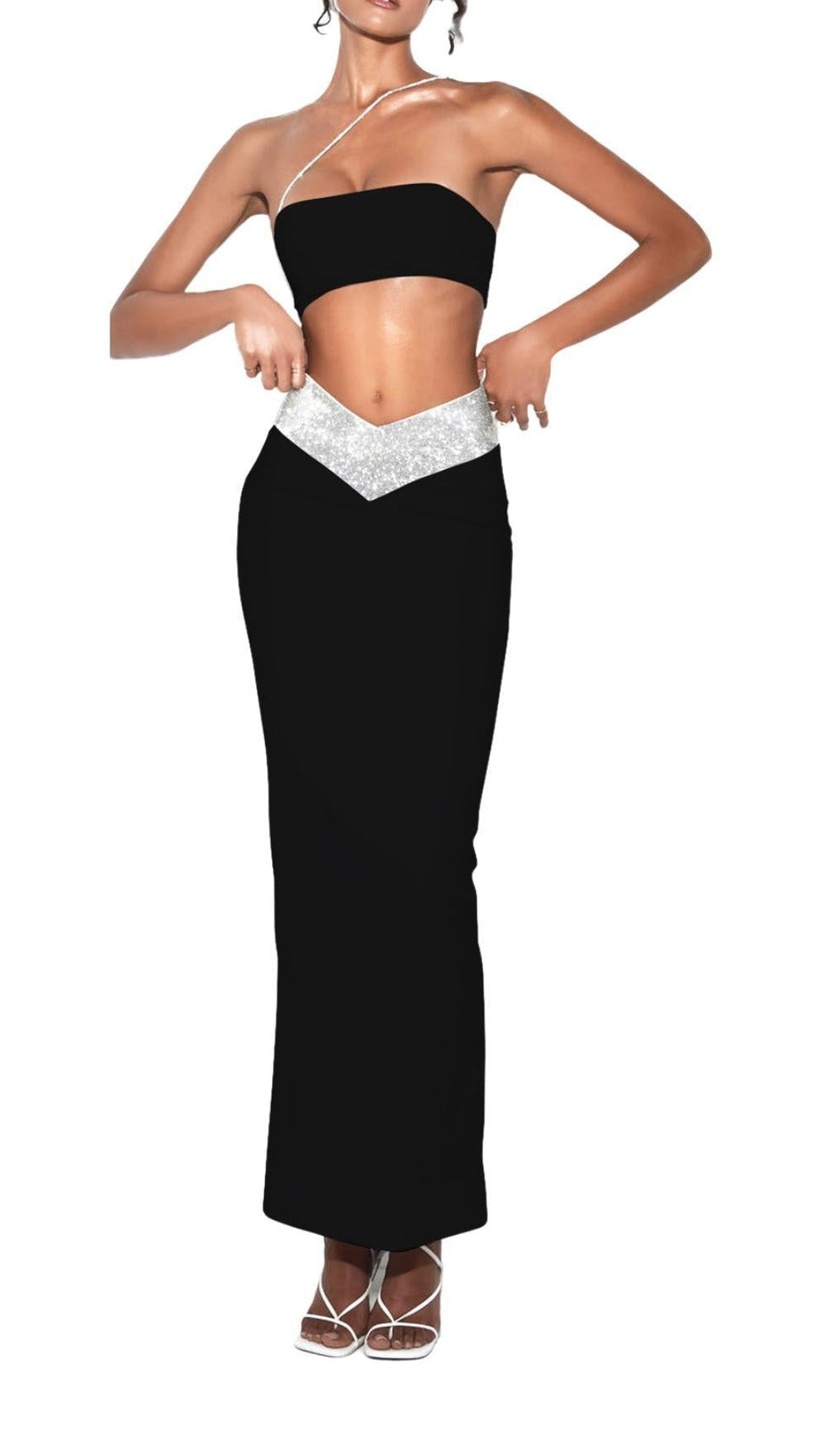 BANDAGE CORSET TWO PIECE SET