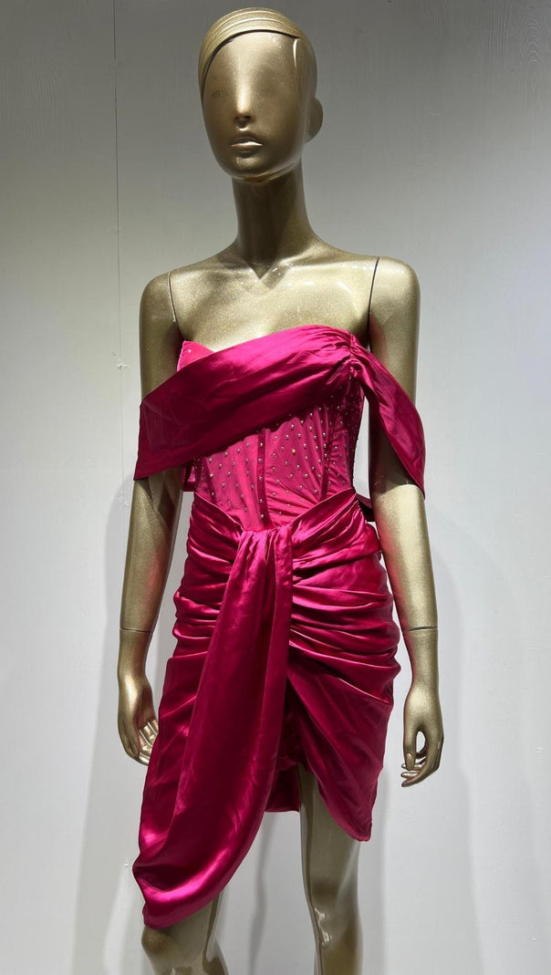 AIIZIE TIGHT MINI DRESS IN PINK - product image