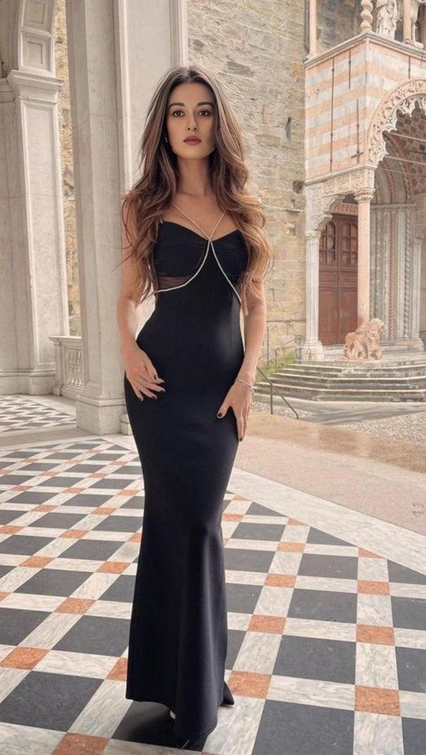 AIIZIE SLEEVELESS MAXI DRESS IN BLACK - product image