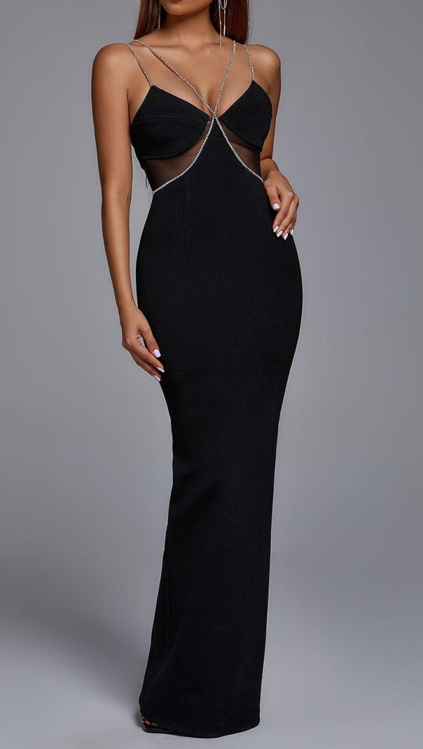 AIIZIE SLEEVELESS MAXI DRESS IN BLACK - product image