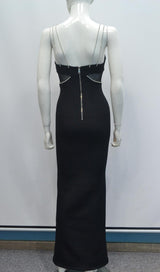 SLEEVELESS MAXI DRESS IN BLACK