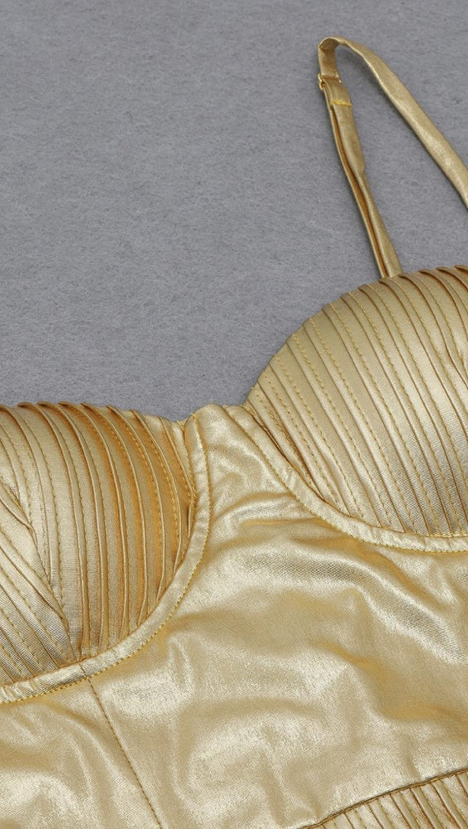 BANDAGE BODYCON MINI DRESS IN GOLD