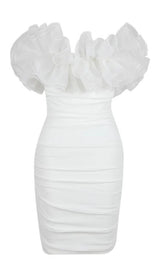 BODYCON BACKLESS MINI DRESS IN WHITE