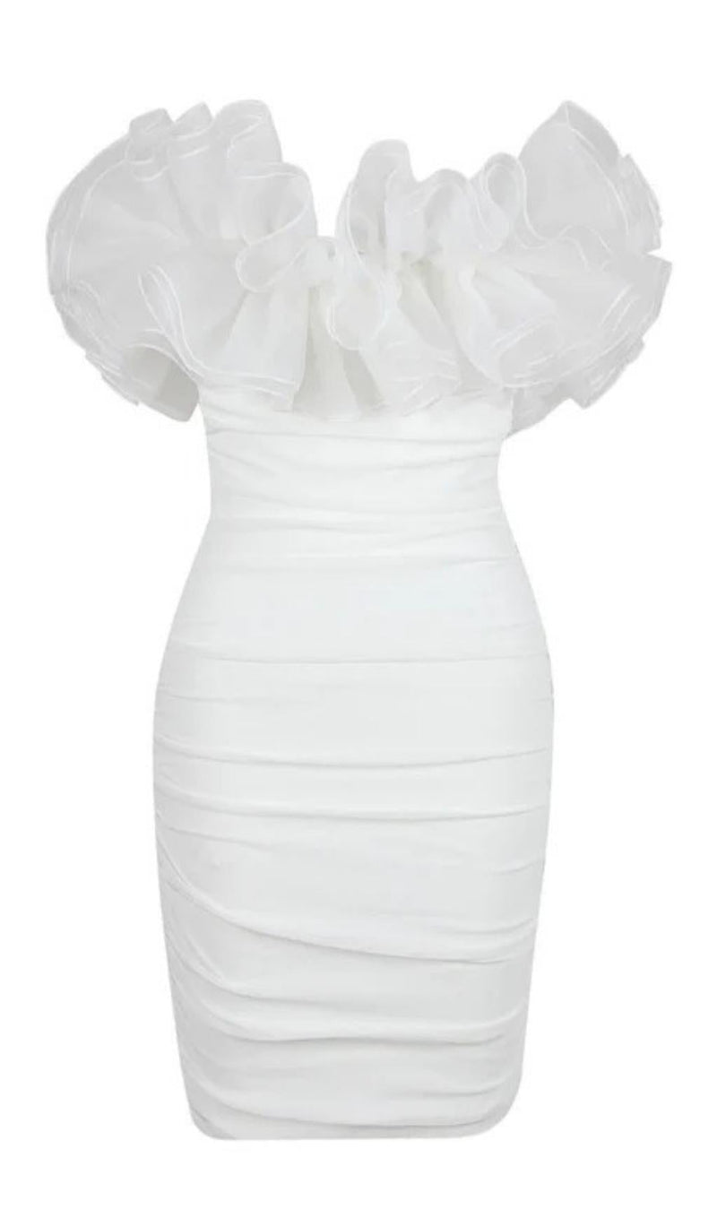 BODYCON BACKLESS MINI DRESS IN WHITE