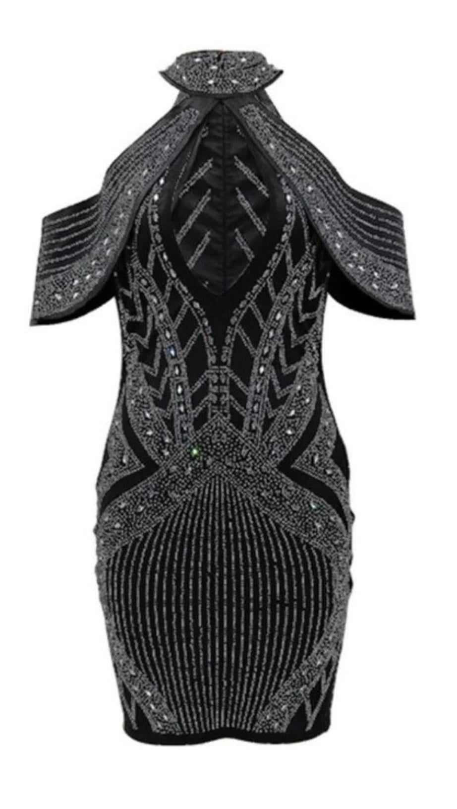 OFF THE SHOULDER HALTER MINI DRESS