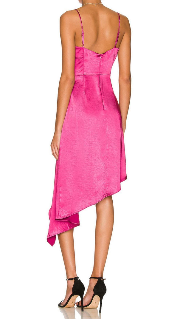 AIIZIE BANDAGE BACKLESS MIDI DRESS IN PINK - product image