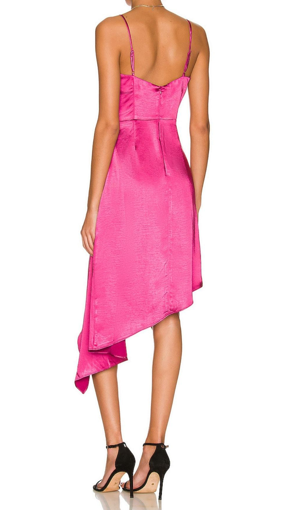 BANDAGE BACKLESS MIDI DRESS IN PINK