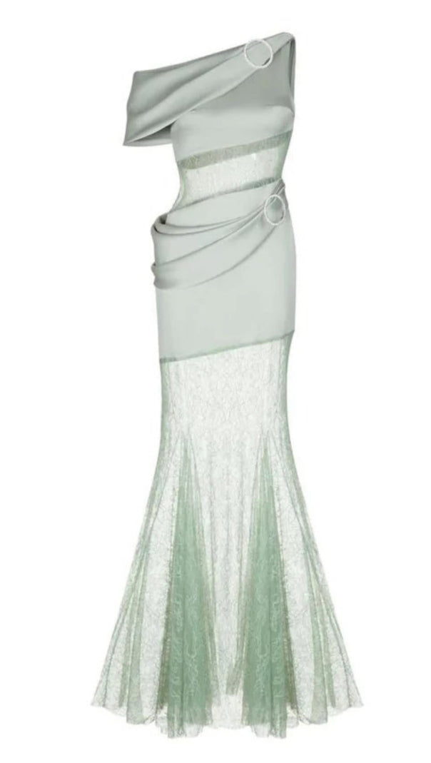 AIIZIE ONE SHOULDER LACE MAXI DRESS - product image