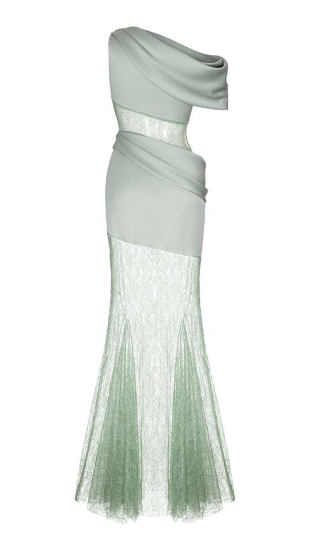 AIIZIE ONE SHOULDER LACE MAXI DRESS - product image