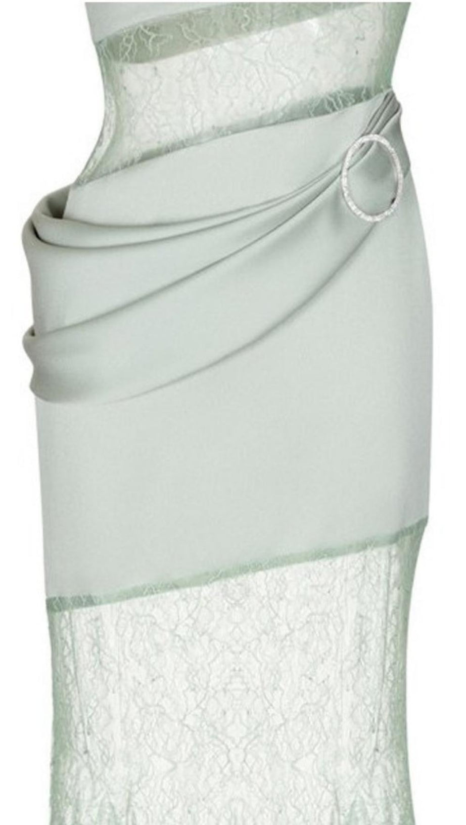 ONE SHOULDER LACE MAXI DRESS