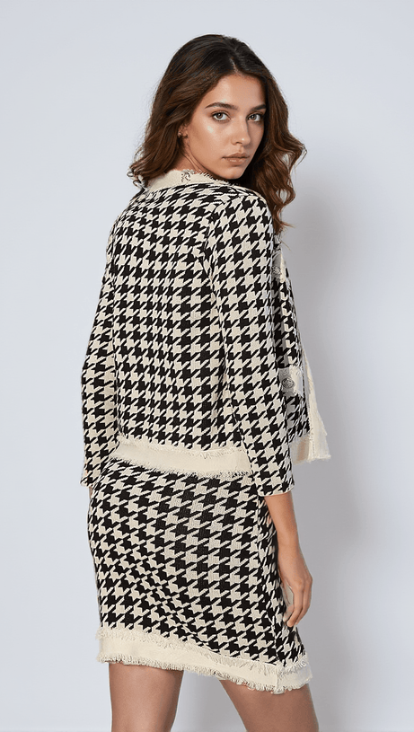 Gavi – Strickrock-Set mit Hahnentrittmuster