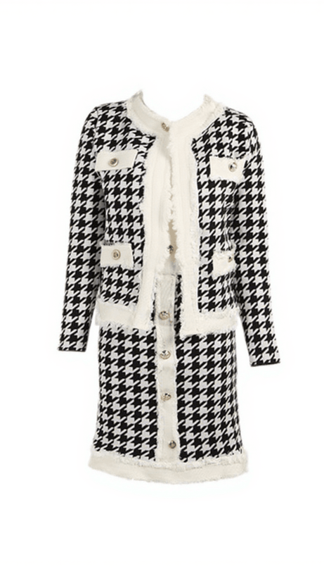 Gavi – Strickrock-Set mit Hahnentrittmuster