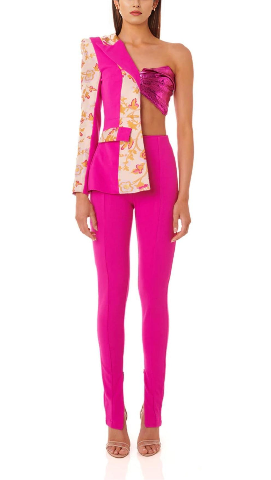 ONE SHOULDER TWO PIECE SET