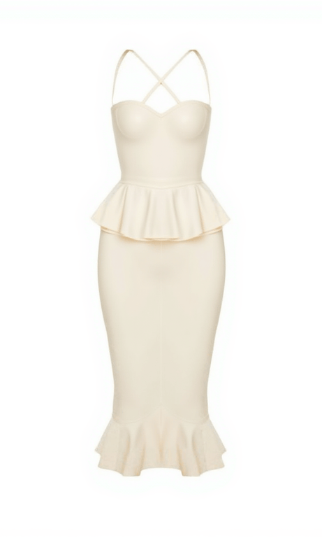 Lava Peplum Meerjungfrau Bandage Kleid