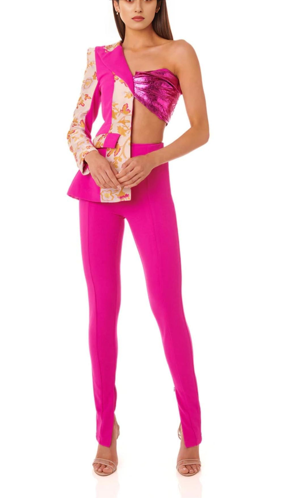 ONE SHOULDER TWO PIECE SET