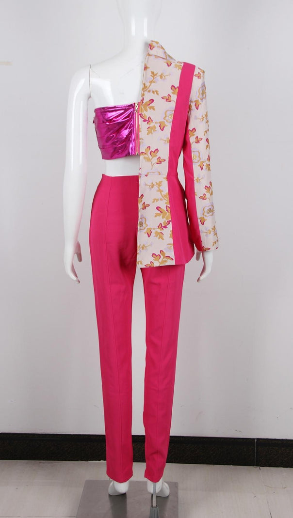 Zweiteiliges One-Shoulder-Set