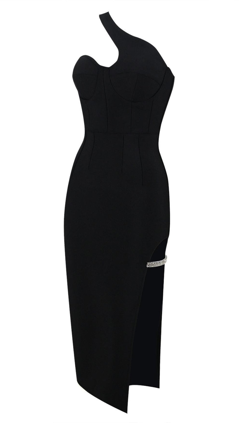 ONE SHOULDER MIDI DRESS