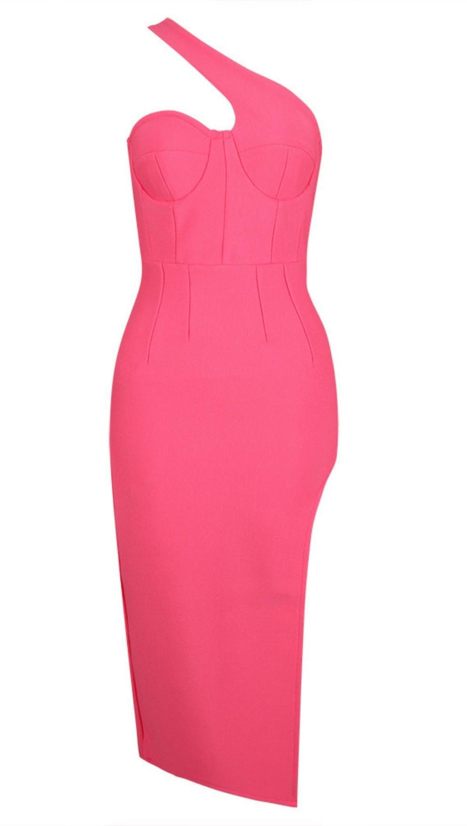 ONE SHOULDER MIDI DRESS