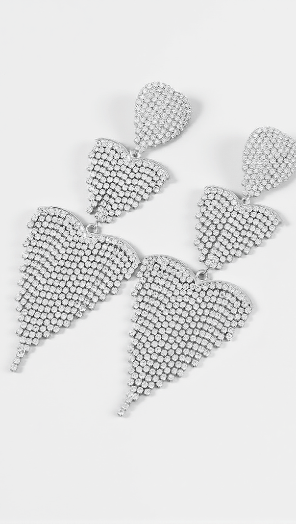 AIIZIE HAZEL HEART TASSEL DROP EARRINGS - product image