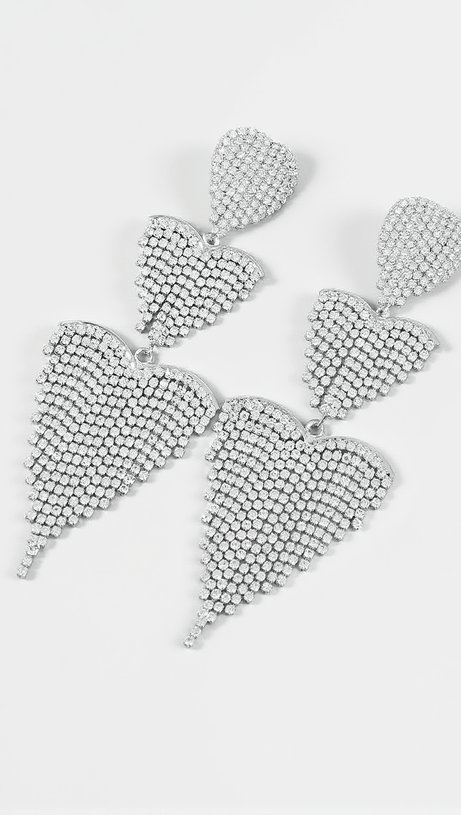 HAZEL HEART TASSEL DROP EARRINGS