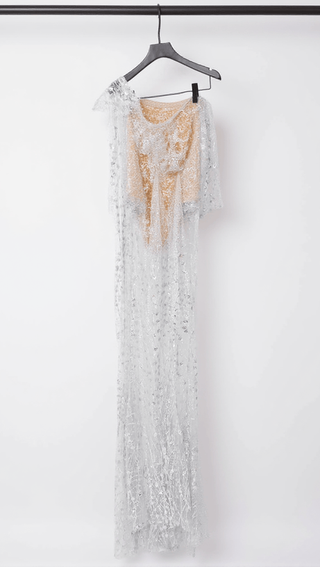 ABITO LUNGO CON PAILLETTES SPACCATE BAILEE