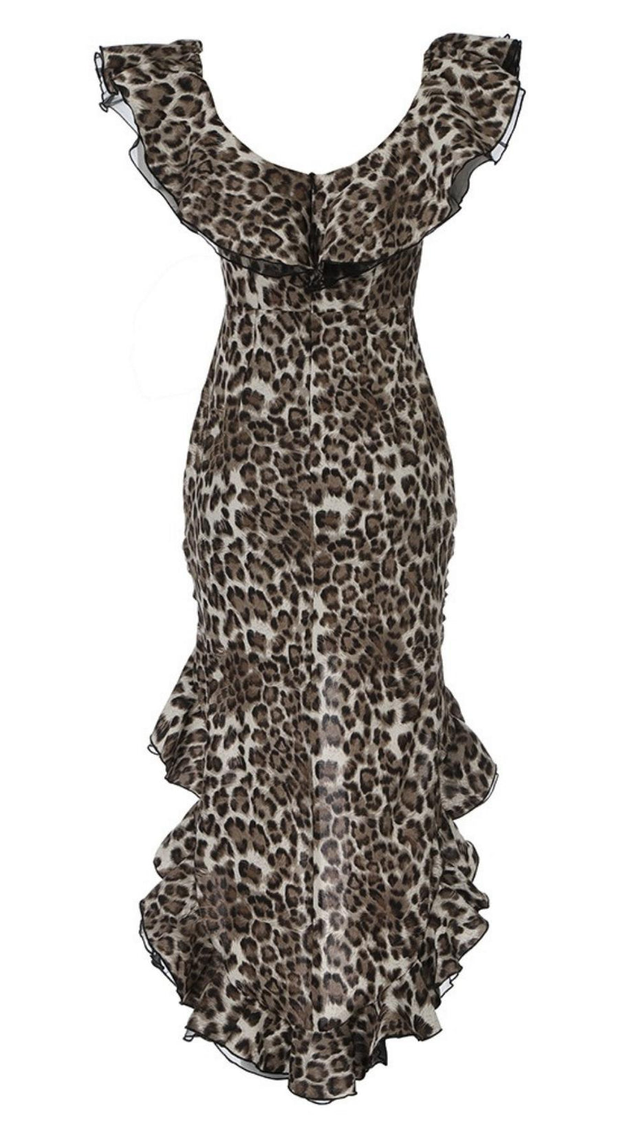 LEOPARD STRAPLESS MINI DRESS