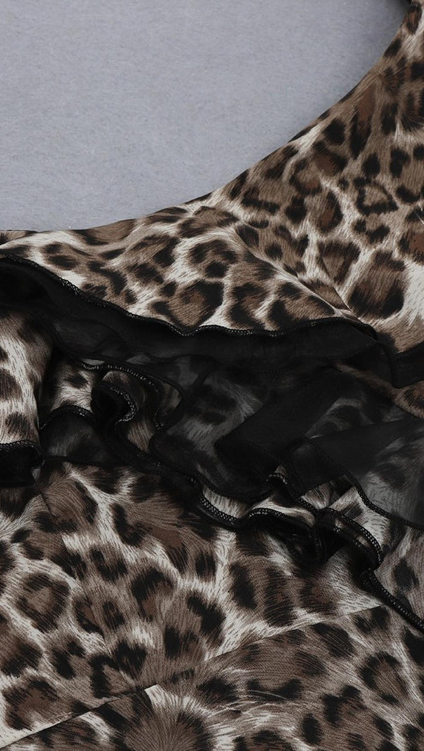 AIIZIE LEOPARD STRAPLESS MINI DRESS - product image