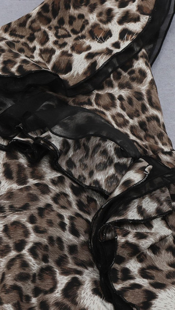 AIIZIE LEOPARD STRAPLESS MINI DRESS - product image