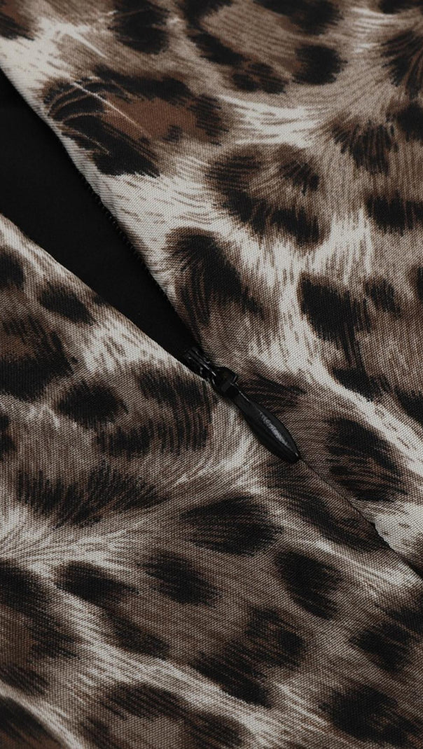 AIIZIE LEOPARD STRAPLESS MINI DRESS - product image
